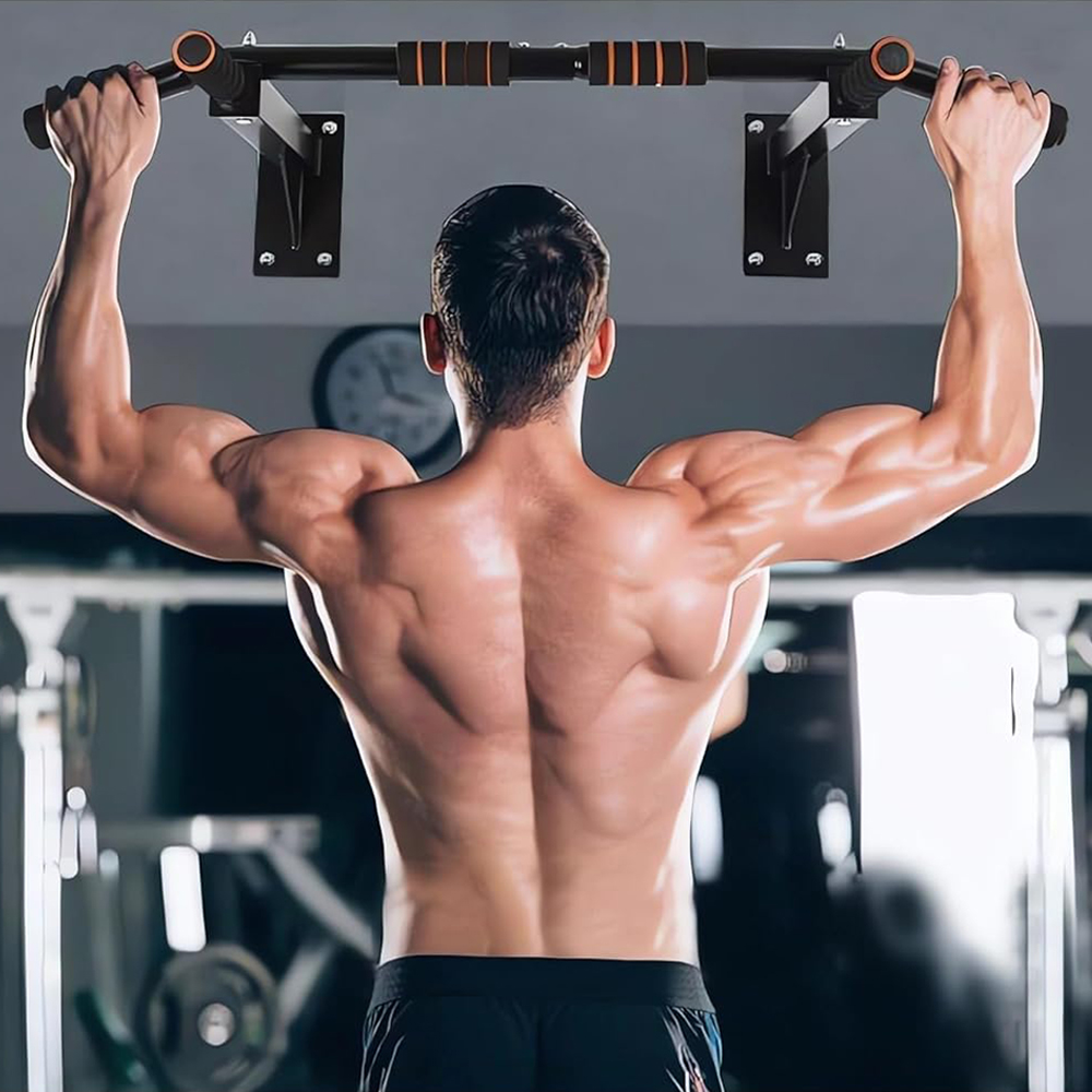 Pull Up Bar Grip - Verstellbare Stahl-Türkraftstange für das Heimtraining –