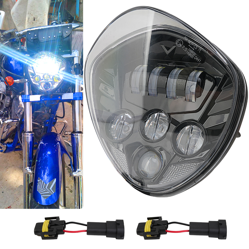 Crossfit Victory - Schwarze LED-Motorrad-Scheinwerfer-Einheit Passend für Victory Zach