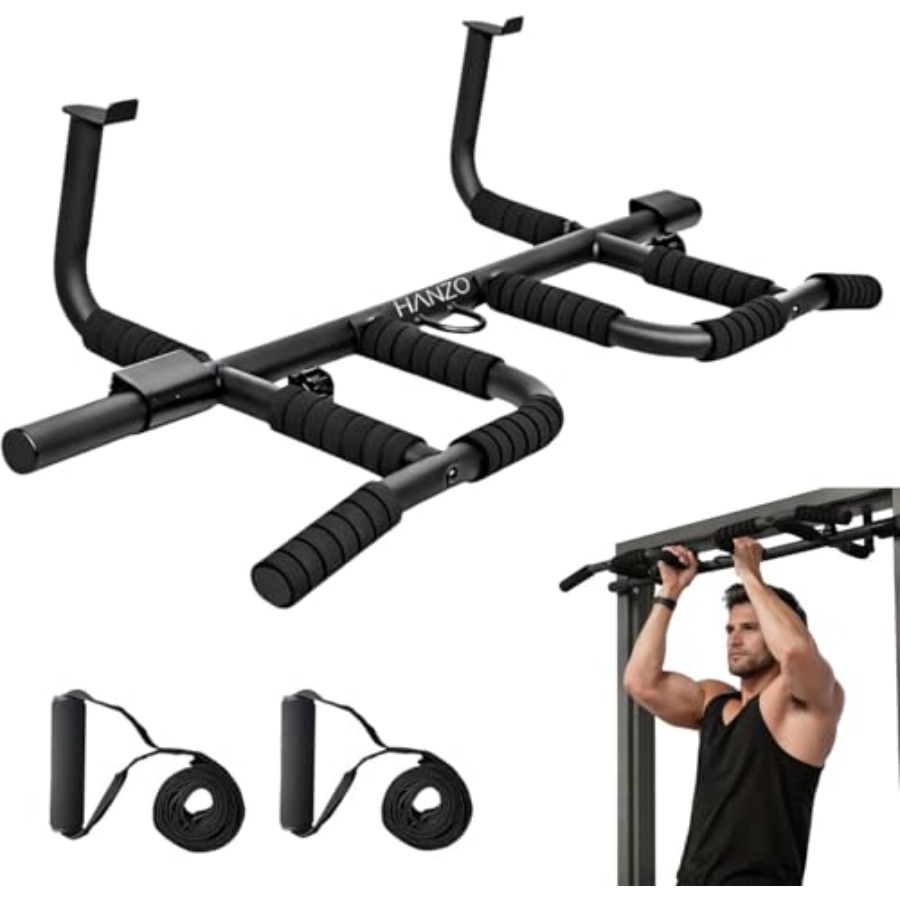 Pull Up Bar Grip - Türklimmzugstange-Set mit Aufhängegurten, Multi-Grip-Klimmzugstange für das