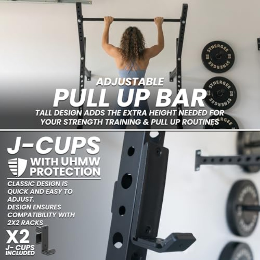 Wandmontiertes Squat-Rack für  – Pull Up Bar Grip Bewertung und Preis